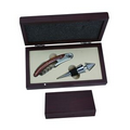 2 Piece Chrome Trim Wine Opener Set